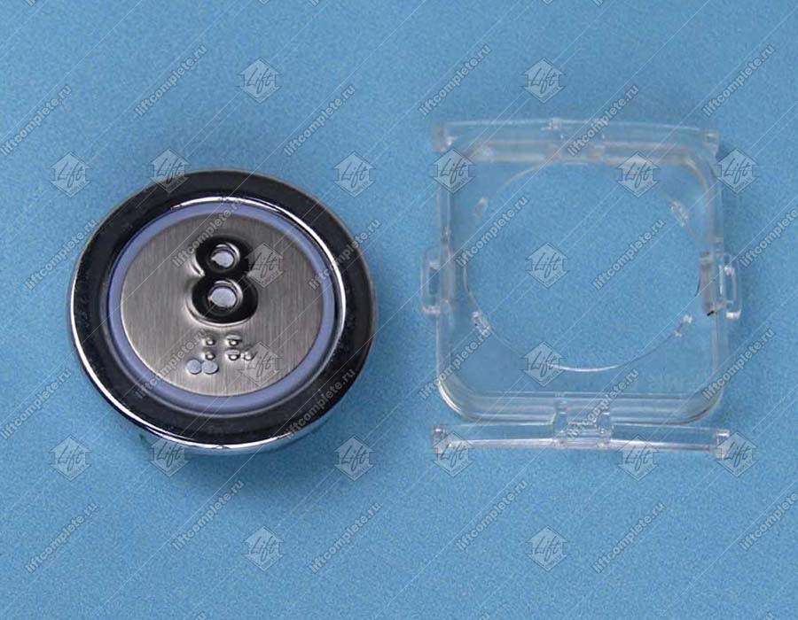 Кнопка вызова/приказа, KLEEMANN, 8 этаж FMR BS, красная подсветка, с кодом Брайля