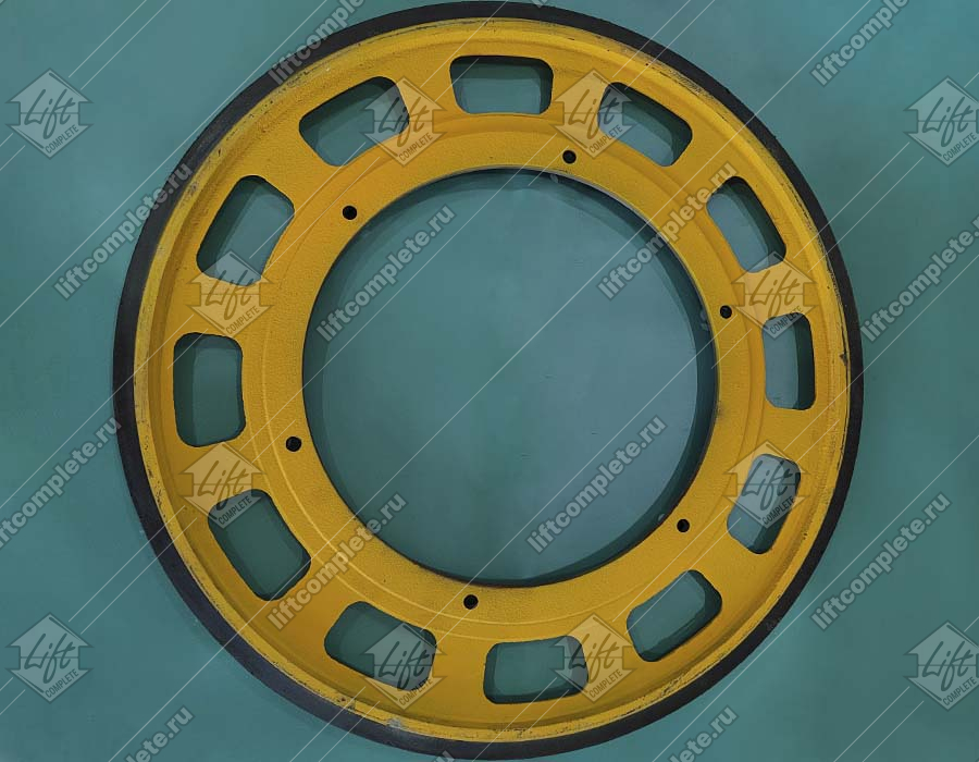 Колесо привода поручня эскалатора, KONE, D - 587 мм, крепление 11 мм, без резьбы