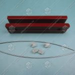 Вкладыш башмака направляющей кабины/противовеса, KONE, L - 140 мм, T - 9 мм, паз 10 мм, с пинами и проволокой в сборе