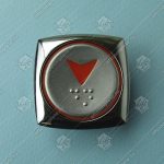 Кнопка вызова, HYUNDAI, стрелка ВНИЗ, с кодом Брайля, оранж.подсветка