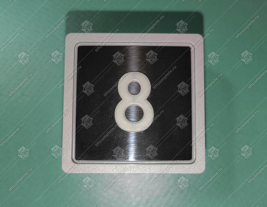 Кнопка вызова/приказа, MACPUARSA, 8 этаж, MB/VS, тип COMPACT, синяя подсветка