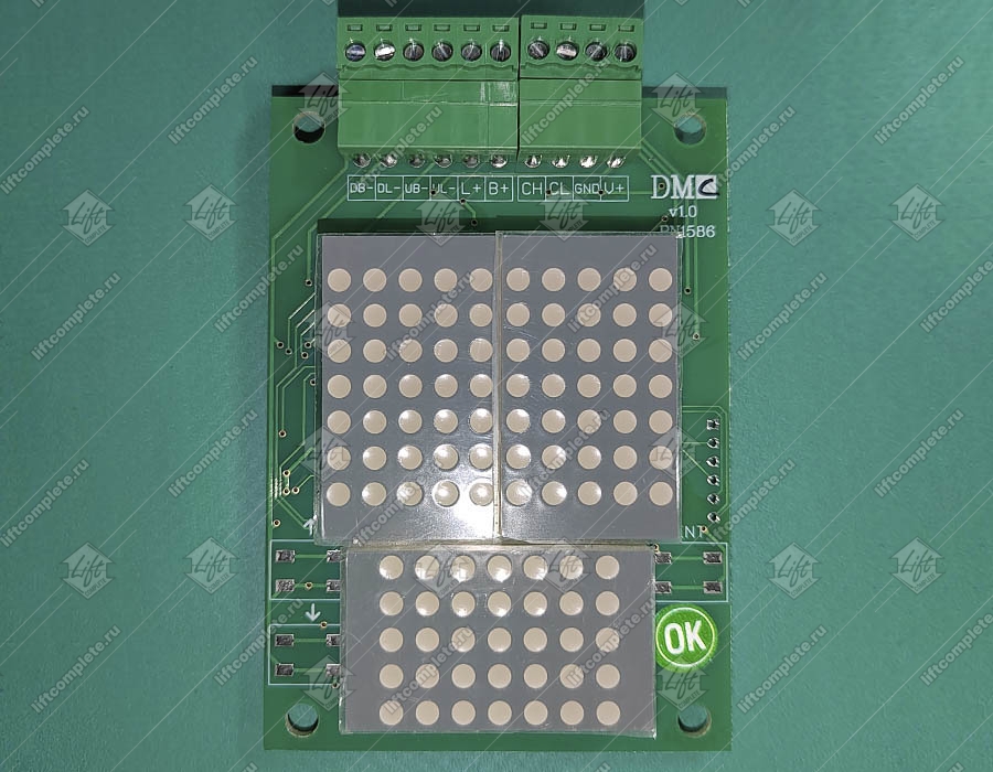 Плата индикатора, DOPPLER, DMC, синяя подсветка