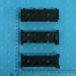 Вкладыш башмака направляющей кабины/противовеса, OTIS, T - 16 мм (T2), L - 100 мм, A - 17 мм, H - 4,5 мм, ребристая спинка (Китай)