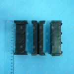 Вкладыш башмака направляющей кабины/противовеса, OTIS, T - 5 мм, L - 100 мм, H - 4,5 мм, ребристая спинка (Китай)