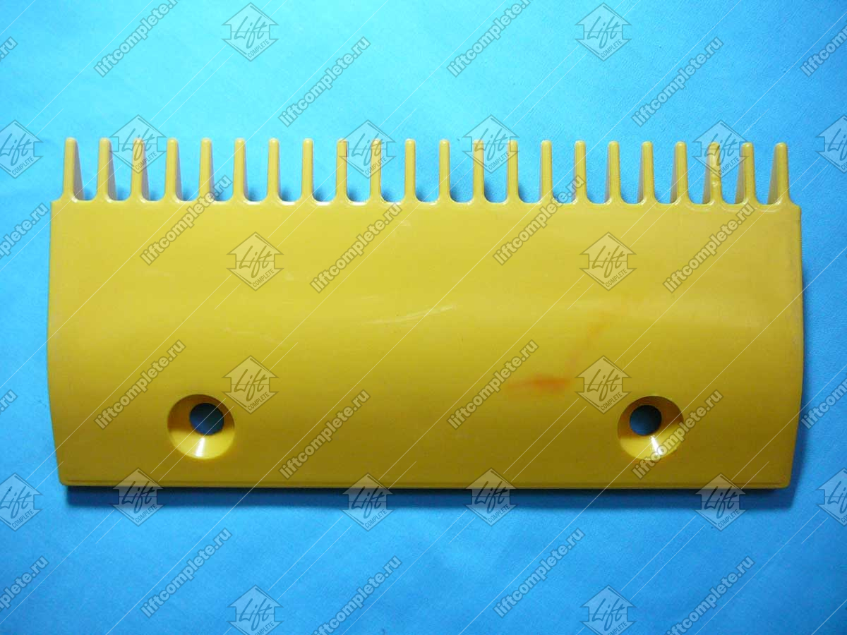 Гребенка входной площадки, SCE, центральная, 22 зубца, 197x95 мм, пластик, желтая