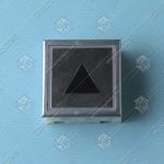 Кнопка вызова/приказа, THYSSEN, KT40 STEP C, 40х40 мм, Вверх/Вниз, глубина 25 мм, голубая подсветка (европейский вариант)