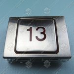 Кнопка вызова/приказа, CANNY, 13 этаж, красная подсветка