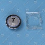 Кнопка вызова/приказа, KLEEMANN, 7 этаж FMR BS, синяя подсветка, с кодом Брайля