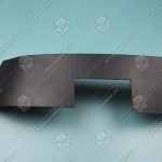 Фронтальная панель устья поручня, 9300, левая, внутренняя, чёрный пластик